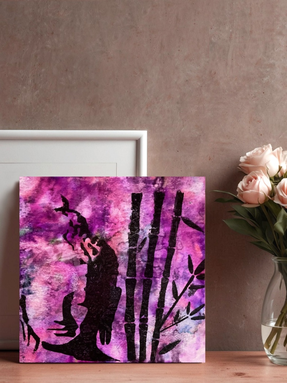 Original Mixed Media Buddha Art, Zen painting, Art - Buddha Tranquility 1